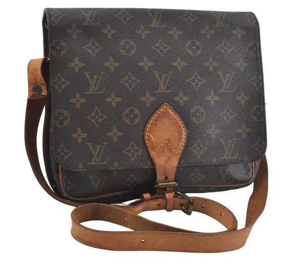 Auth Louis Vuitton Monogram Cartouchiere GM Shoulder Cross Bag M51252 LV J1101