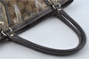 Authentic GUCCI Jumbo GG Crystal Hand Tote Bag PVC Leather 223964 Brown J1104