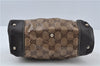 Authentic GUCCI Jumbo GG Crystal Hand Tote Bag PVC Leather 223964 Brown J1104