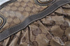 Authentic GUCCI Jumbo GG Crystal Hand Tote Bag PVC Leather 223964 Brown J1104