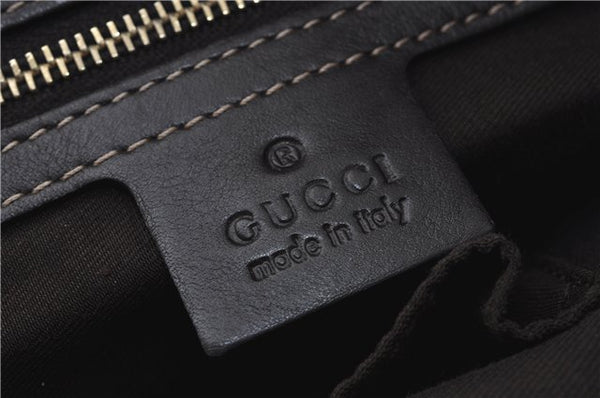 Authentic GUCCI Jumbo GG Crystal Hand Tote Bag PVC Leather 223964 Brown J1104