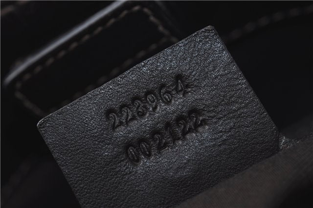 Authentic GUCCI Jumbo GG Crystal Hand Tote Bag PVC Leather 223964 Brown J1104