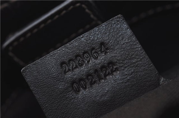 Authentic GUCCI Jumbo GG Crystal Hand Tote Bag PVC Leather 223964 Brown J1104