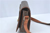 Authentic CELINE Macadam Blason Shoulder Cross Body Bag PVC Leather Brown J1105