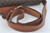 Authentic CELINE Macadam Blason Shoulder Cross Body Bag PVC Leather Brown J1105