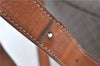 Authentic CELINE Macadam Blason Shoulder Cross Body Bag PVC Leather Brown J1105