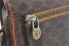 Authentic CELINE Macadam Blason Shoulder Cross Body Bag PVC Leather Brown J1105