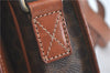 Authentic CELINE Macadam Blason Shoulder Cross Body Bag PVC Leather Brown J1105