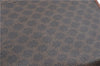 Authentic CELINE Macadam Blason Shoulder Cross Body Bag PVC Leather Brown J1105