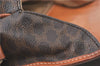 Authentic CELINE Macadam Blason Shoulder Cross Body Bag PVC Leather Brown J1105