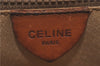 Authentic CELINE Macadam Blason Shoulder Cross Body Bag PVC Leather Brown J1105