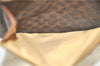 Authentic CELINE Macadam Blason Shoulder Cross Body Bag PVC Leather Brown J1105