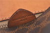 Authentic CELINE Macadam Blason Shoulder Cross Body Bag PVC Leather Brown J1105
