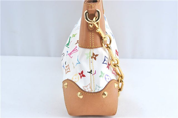 Auth Louis Vuitton Monogram Multicolor Judy MM 2Way Hand Bag M40255 White J1107