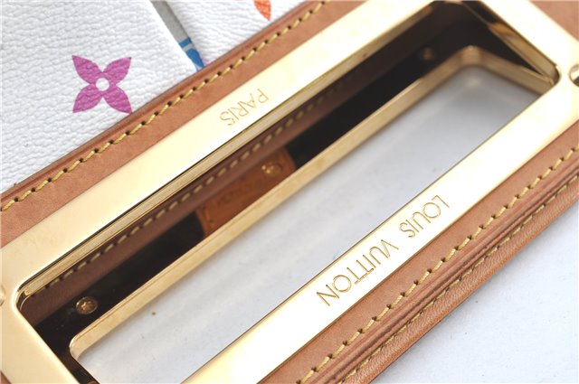 Auth Louis Vuitton Monogram Multicolor Judy MM 2Way Hand Bag M40255 White J1107