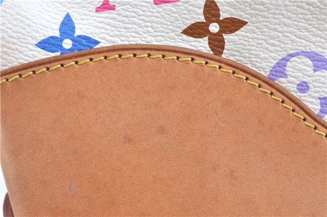 Auth Louis Vuitton Monogram Multicolor Judy MM 2Way Hand Bag M40255 White J1107