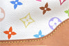 Auth Louis Vuitton Monogram Multicolor Judy MM 2Way Hand Bag M40255 White J1107