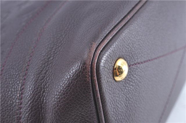 Auth Louis Vuitton Monogram Empreinte Citadine PM Tote Bag M94049 Purple J1108