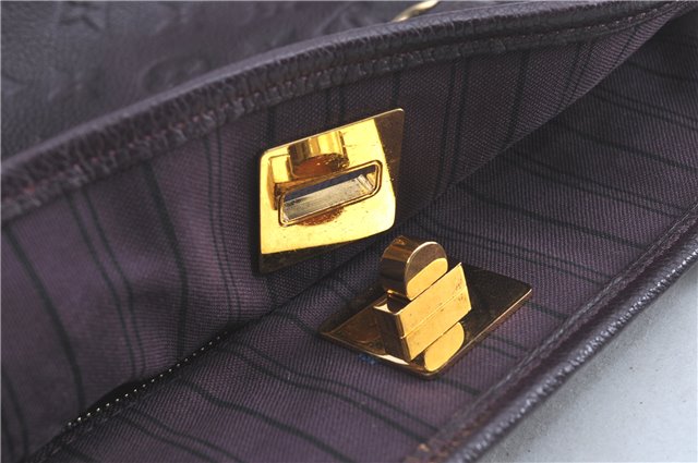 Auth Louis Vuitton Monogram Empreinte Citadine PM Tote Bag M94049 Purple J1108