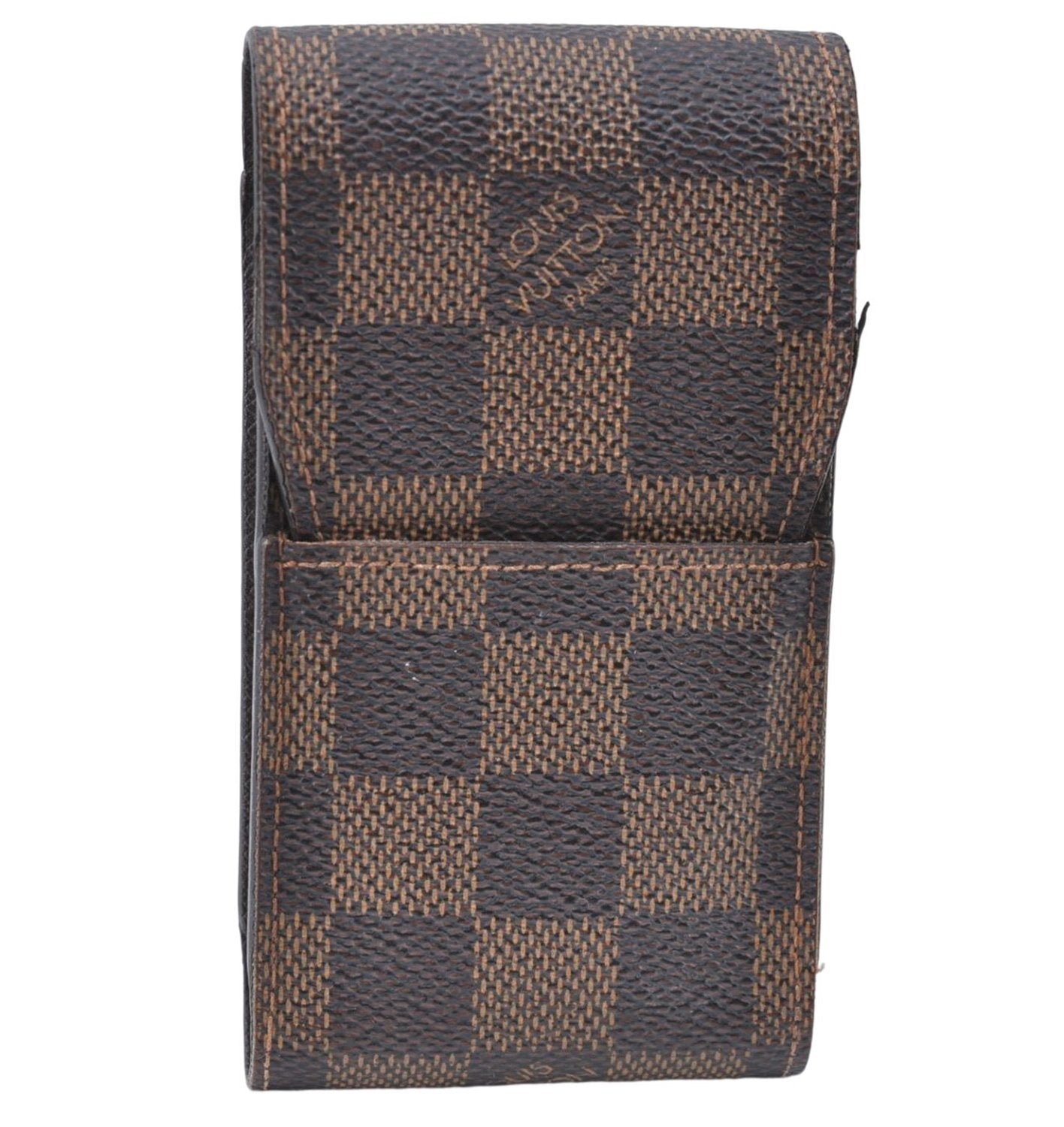 Authentic Louis Vuitton Damier Etui Cigarette Case N63024 LV J1119
