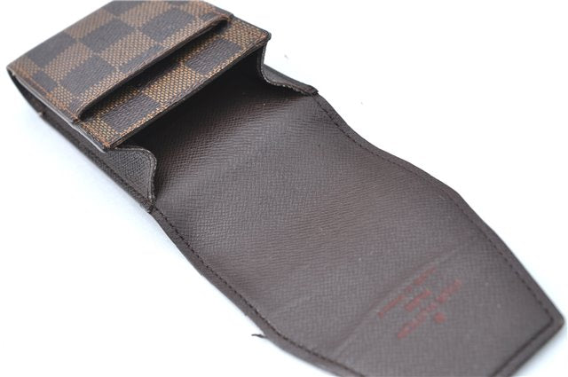 Authentic Louis Vuitton Damier Etui Cigarette Case N63024 LV J1119