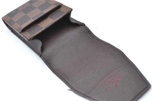 Authentic Louis Vuitton Damier Etui Cigarette Case N63024 LV J1119