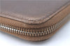 Authentic CHANEL Calf Skin Long Wallet Purse CC Logo Brown J1131