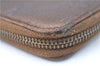 Authentic CHANEL Calf Skin Long Wallet Purse CC Logo Brown J1131