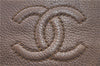 Authentic CHANEL Calf Skin Long Wallet Purse CC Logo Brown J1131