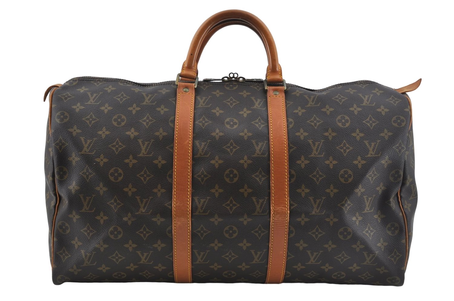 Authentic Louis Vuitton Monogram Keepall 50 Travel Boston Bag M41426 LV J1134