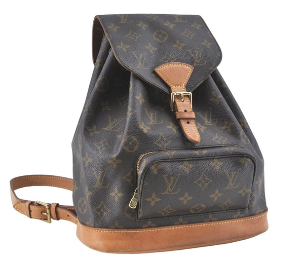 Authentic Louis Vuitton Monogram Montsouris MM Backpack M51136 LV J1141