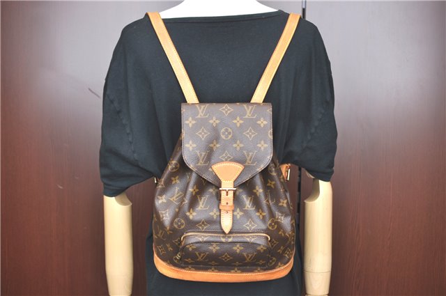 Authentic Louis Vuitton Monogram Montsouris MM Backpack M51136 LV J1141