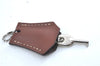 Authentic BURBERRY Vintage Leather Clutch Hand Bag Purse Brown J1158