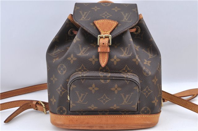 Authentic Louis Vuitton Monogram Montsouris PM Backpack M51137 LV J1162