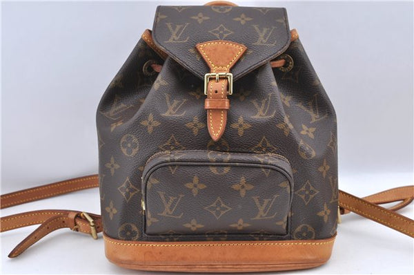 Authentic Louis Vuitton Monogram Montsouris PM Backpack M51137 LV J1162