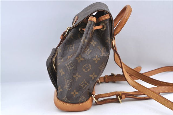 Authentic Louis Vuitton Monogram Montsouris PM Backpack M51137 LV J1162