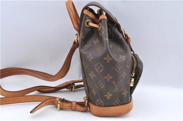 Authentic Louis Vuitton Monogram Montsouris PM Backpack M51137 LV J1162