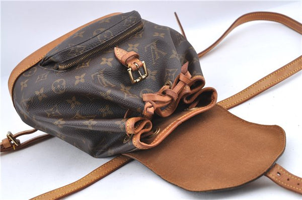 Authentic Louis Vuitton Monogram Montsouris PM Backpack M51137 LV J1162