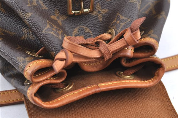 Authentic Louis Vuitton Monogram Montsouris PM Backpack M51137 LV J1162