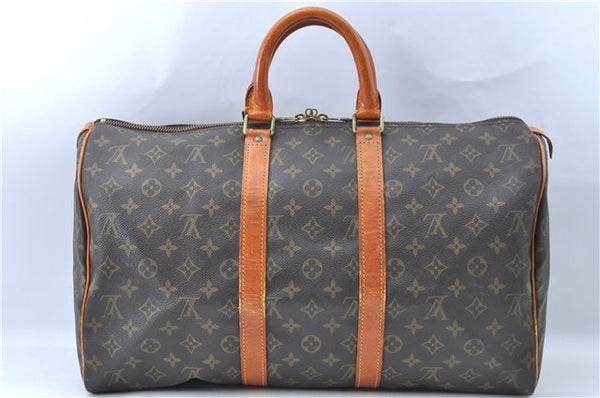 Authentic Louis Vuitton Monogram Keepall 45 Travel Boston Bag M41428 LV J1164