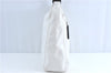 Authentic CHANEL Calf Skin Plastic CC Logo Shoulder Hand Bag White J1170