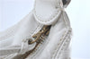 Authentic CHANEL Calf Skin Plastic CC Logo Shoulder Hand Bag White J1170