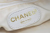 Authentic CHANEL Calf Skin Plastic CC Logo Shoulder Hand Bag White J1170