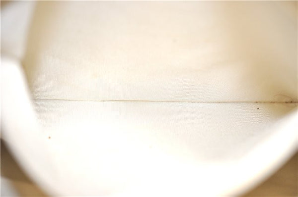 Authentic CHANEL Calf Skin Plastic CC Logo Shoulder Hand Bag White J1170
