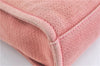 Authentic CHANEL Deauville Line CC Shoulder Tote Bag Canvas Leather Pink J1177
