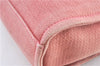 Authentic CHANEL Deauville Line CC Shoulder Tote Bag Canvas Leather Pink J1177