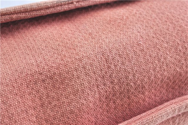 Authentic CHANEL Deauville Line CC Shoulder Tote Bag Canvas Leather Pink J1177