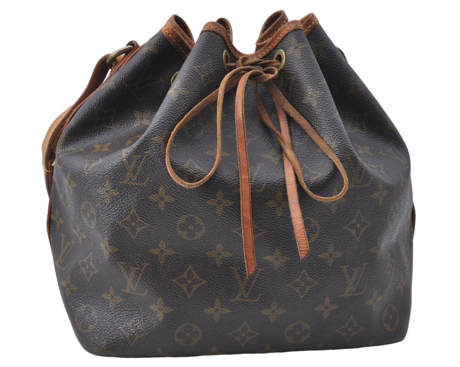 Authentic Louis Vuitton Monogram Petit Noe Shoulder Bag M42226 LV J1180