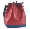 Authentic Louis Vuitton Epi Noe Bi-color Red x Blue Shoulder Bag M44084 LV J1181