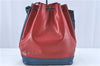 Authentic Louis Vuitton Epi Noe Bi-color Red x Blue Shoulder Bag M44084 LV J1181